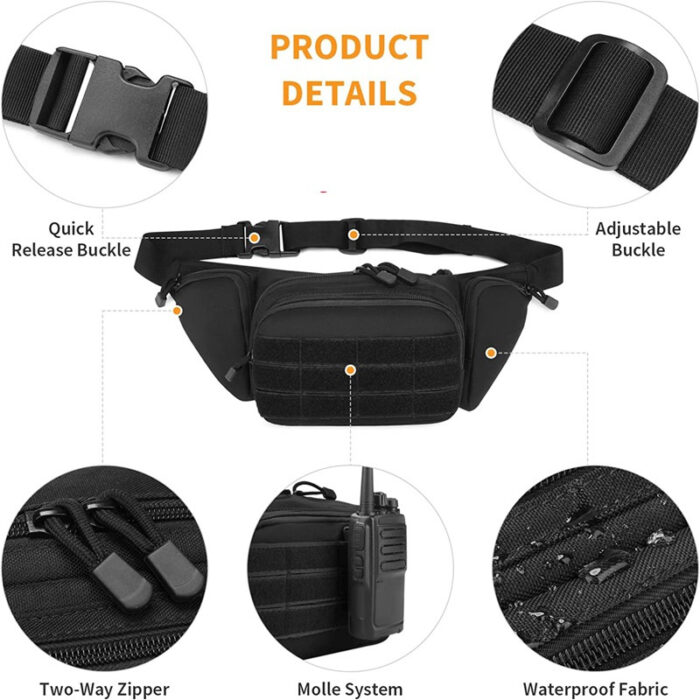 Tactical Waist Pack Nylon Bodypack Hiking Phone Pouch Outdoor Sports Army Military Hunting Climbing Camping Belt Cs Airsoft Bags - Image 2