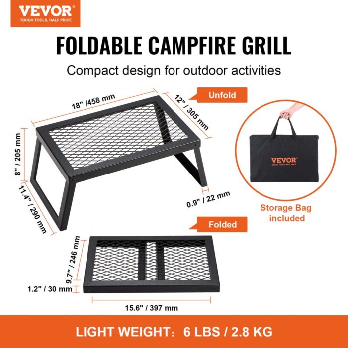 VEVOR Folding Campfire Grill,18" - Image 2